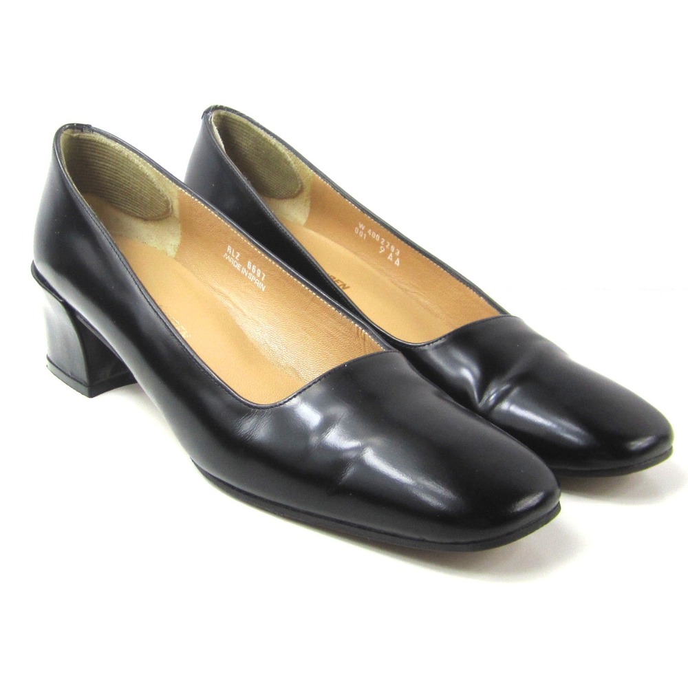 RALPH LAUREN Womens Black Patent Leather Pumps Size 9 AA Narrow‎ Spain